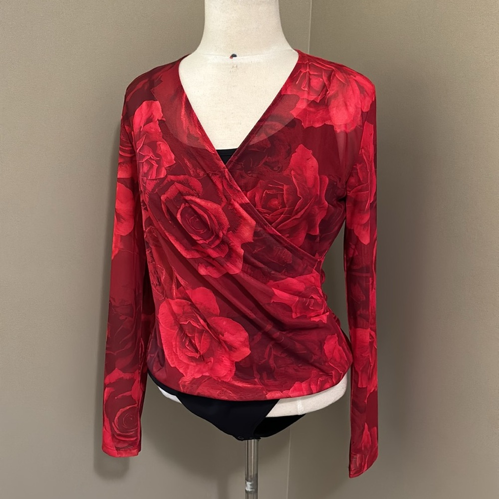 Tahari Blouse Bodysuit Size Large